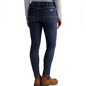 Carhartt Layton Slim Fit Skinny Leg Jeans Womens 8 Tall Dark Wash Denim 102734